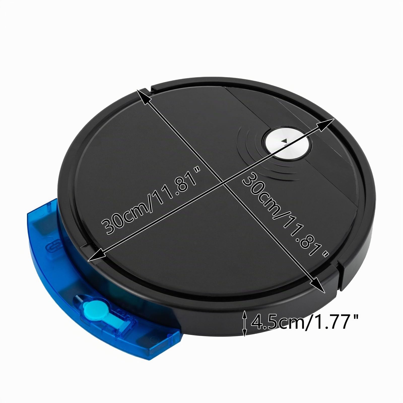 Madelynn Robot aspirador 3 en 1 con función de limpieza, 15 W, 1800 Pa, barredora, varios métodos de control, robot aspirador de 150 ml, capacidad del depósito de agua 55 dB, con mando a distancia