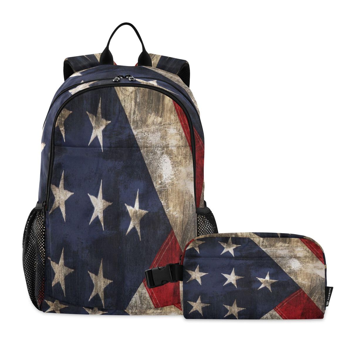 Sac à dos drapeau américain enfants pour ranger grands cahiers A4