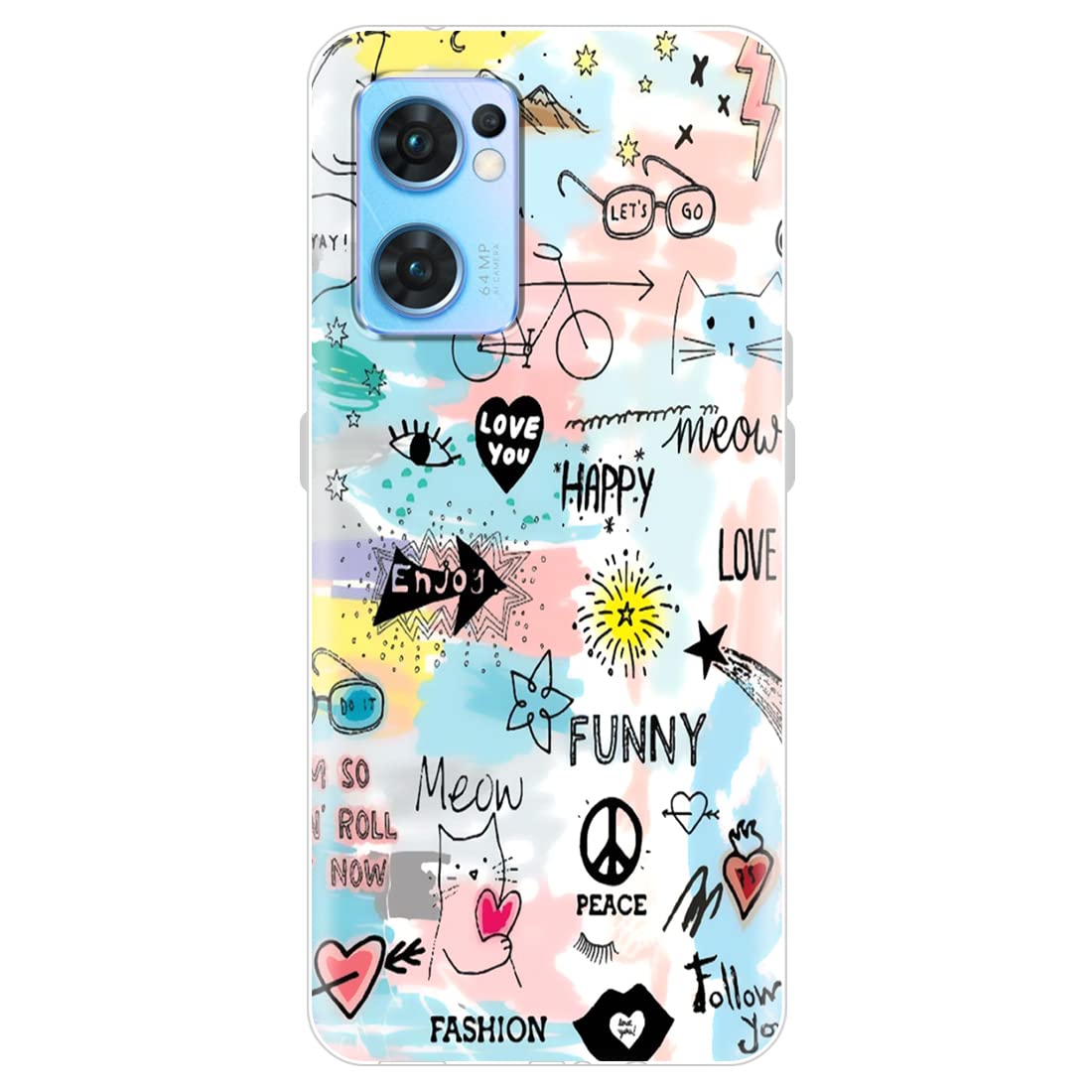 Fashionury Silicone Back Cover for Oppo Reno 7 5G/Designer Flexible-Soft Back Case Cover for Oppo Reno 7 5G D0126,Multi Coloured (B09V2PJJJ6) Amazon Price History, Amazon Price Tracker