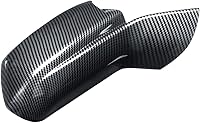 Vista 3 de Carcasas de espejo retrovisor de automóvil, color negro brillante, tapa de fibra de carbono ABS, compatible con Chevy Camaro SS RS ZL1 LT 2016-2021