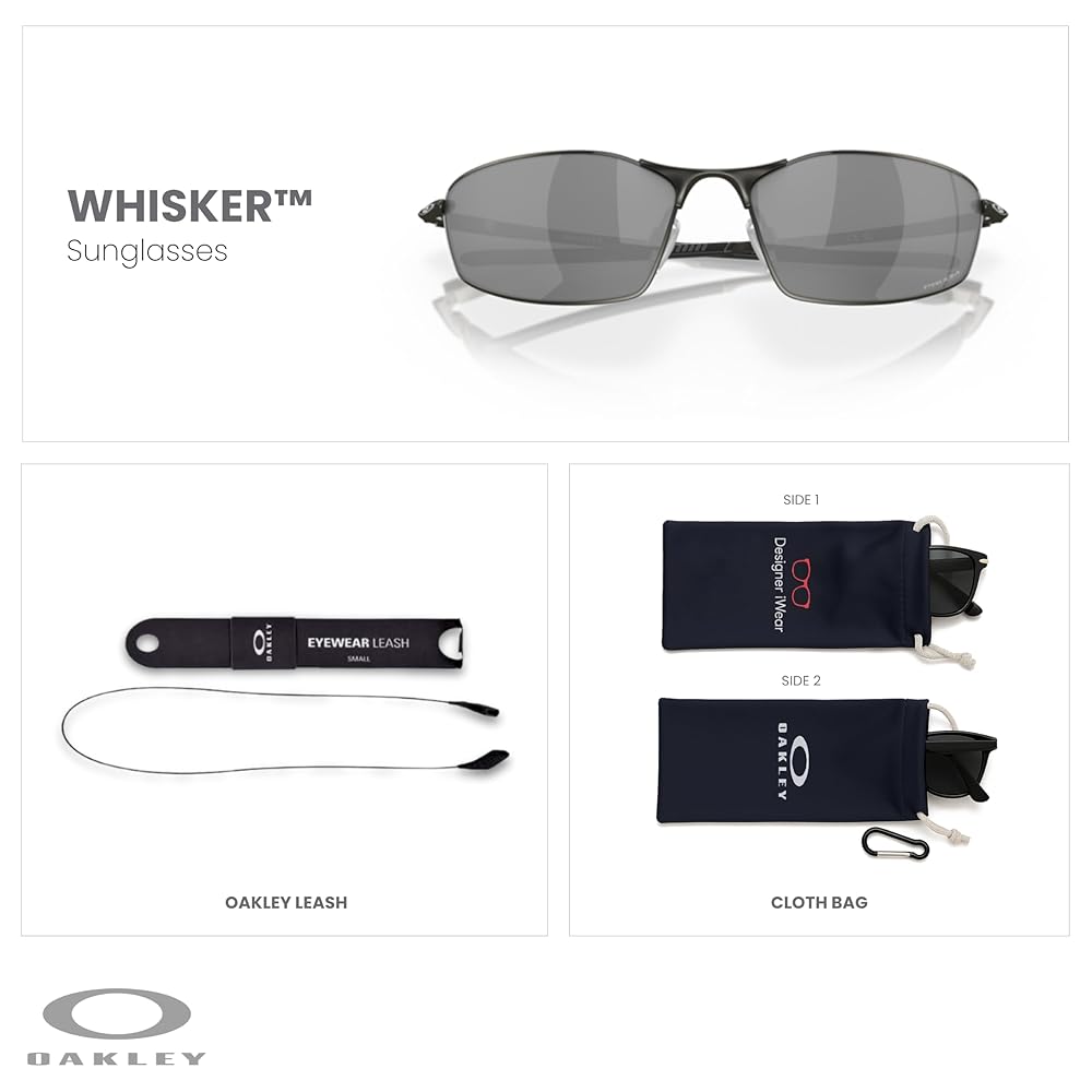 Amazon.com: OAKLEY Whisker OO4141 414101 60MM Carbon/Prizm
