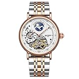 singmay Orologio automatico da uomo a cuore aperto, Bianco C, Classico