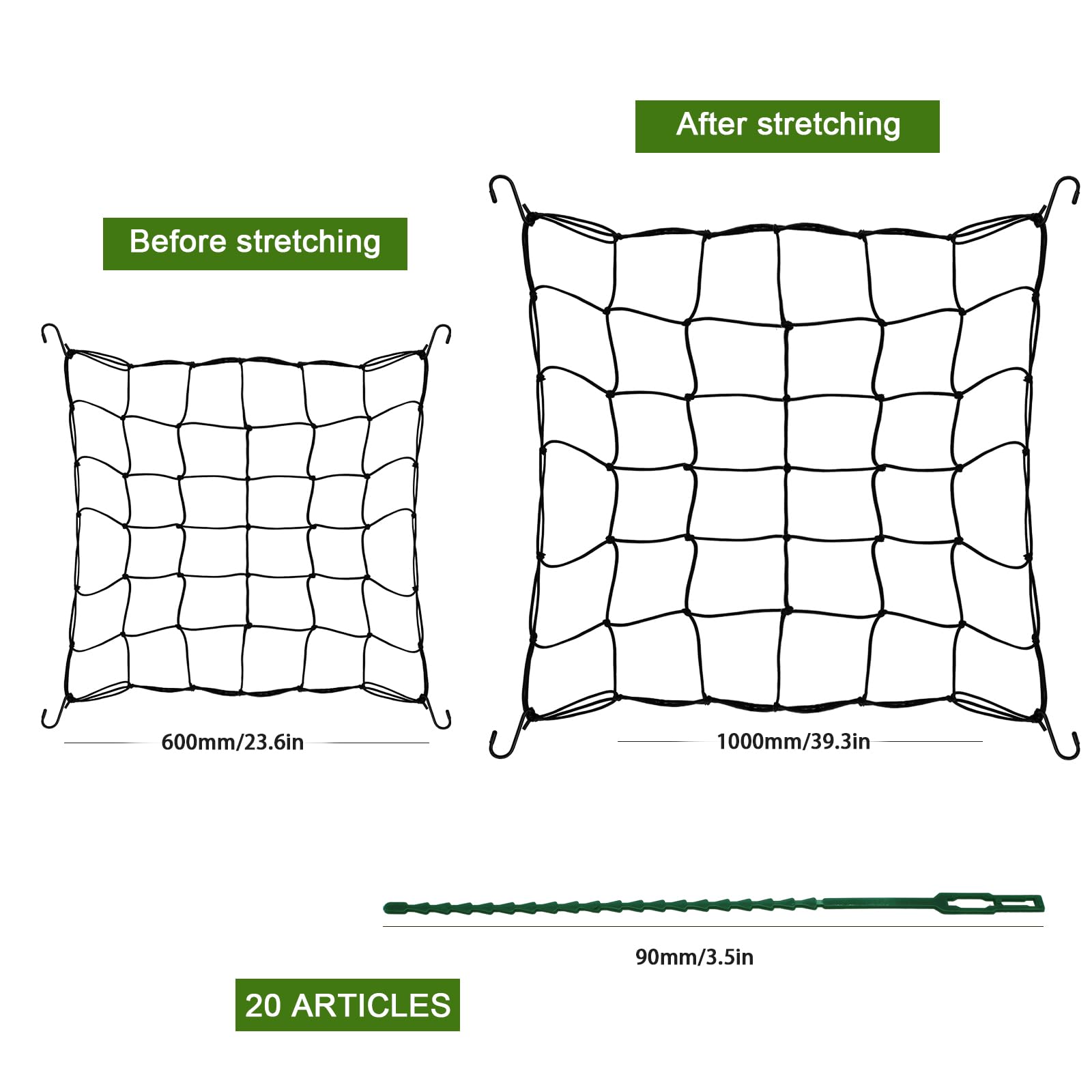 Rete Per Piante Rampicanti - Supporto Per Orto E Giardino, In Poliestere, Estensibile 90x90 Cm - Foto 9