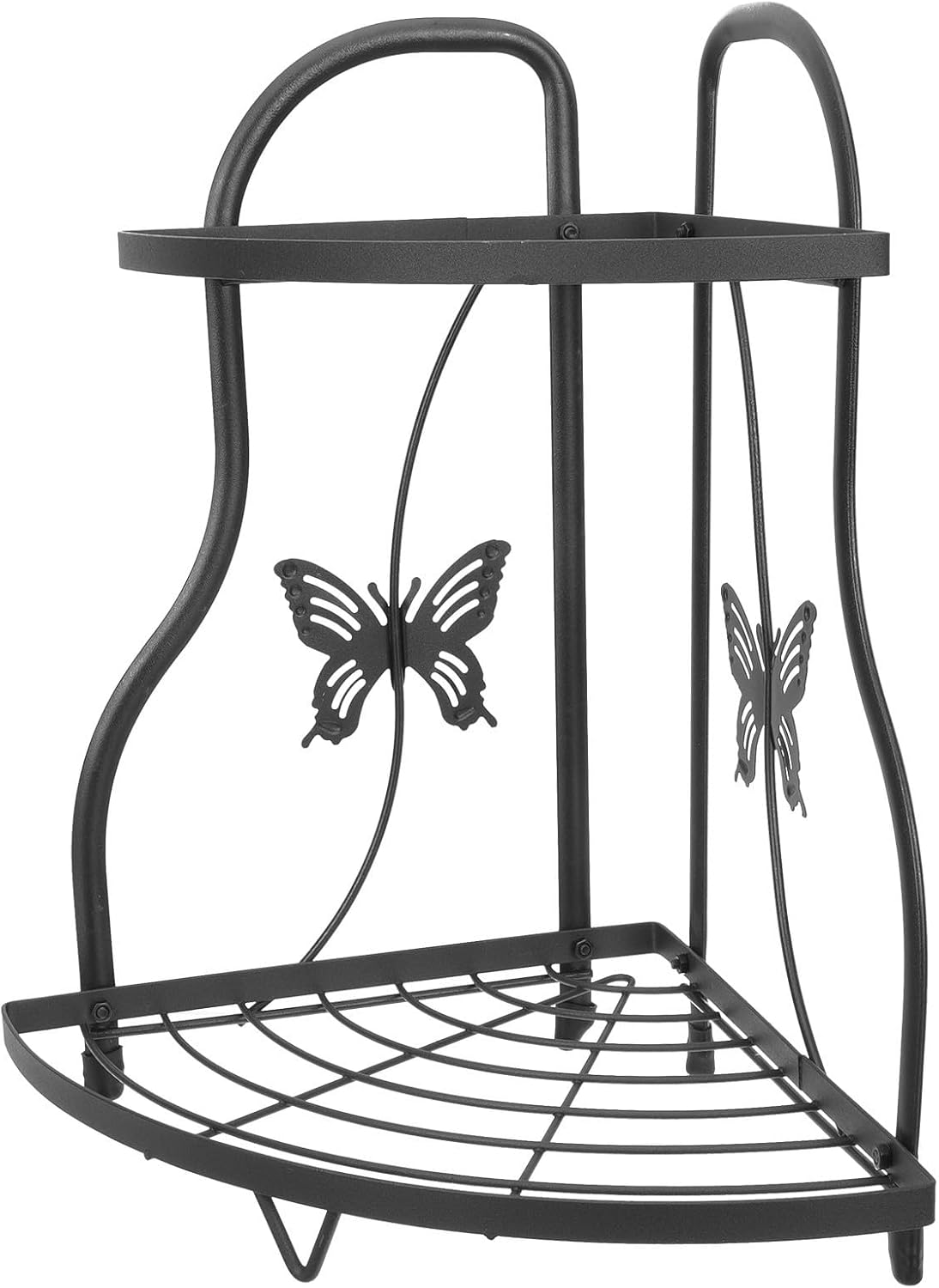 Toddmomy Iron Kitchen Organizer Rack for Countertop Storage, Black