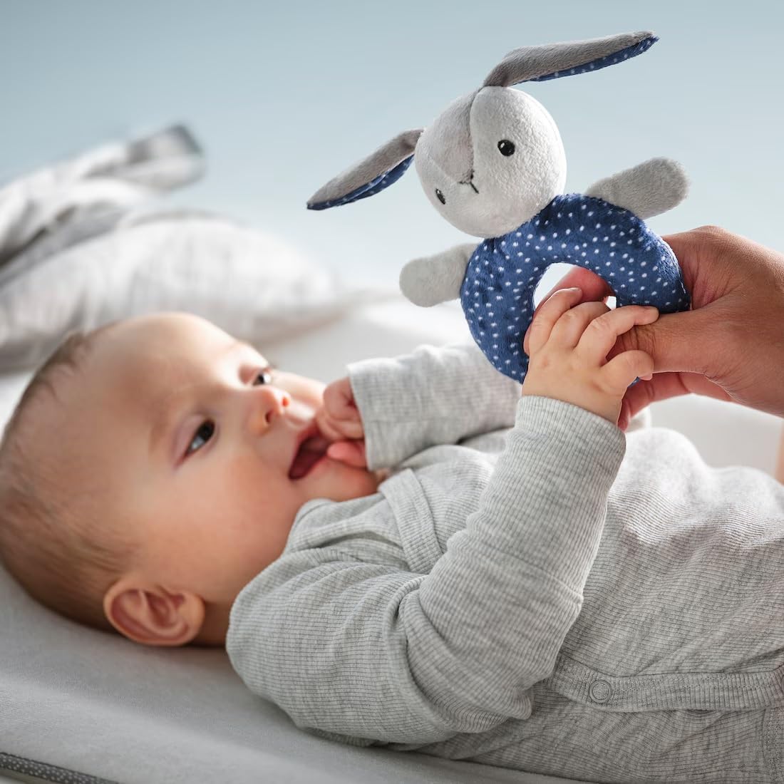 NT-STAR Rattle, Grey/Blue (Length: 15 cm (6 ")) 1