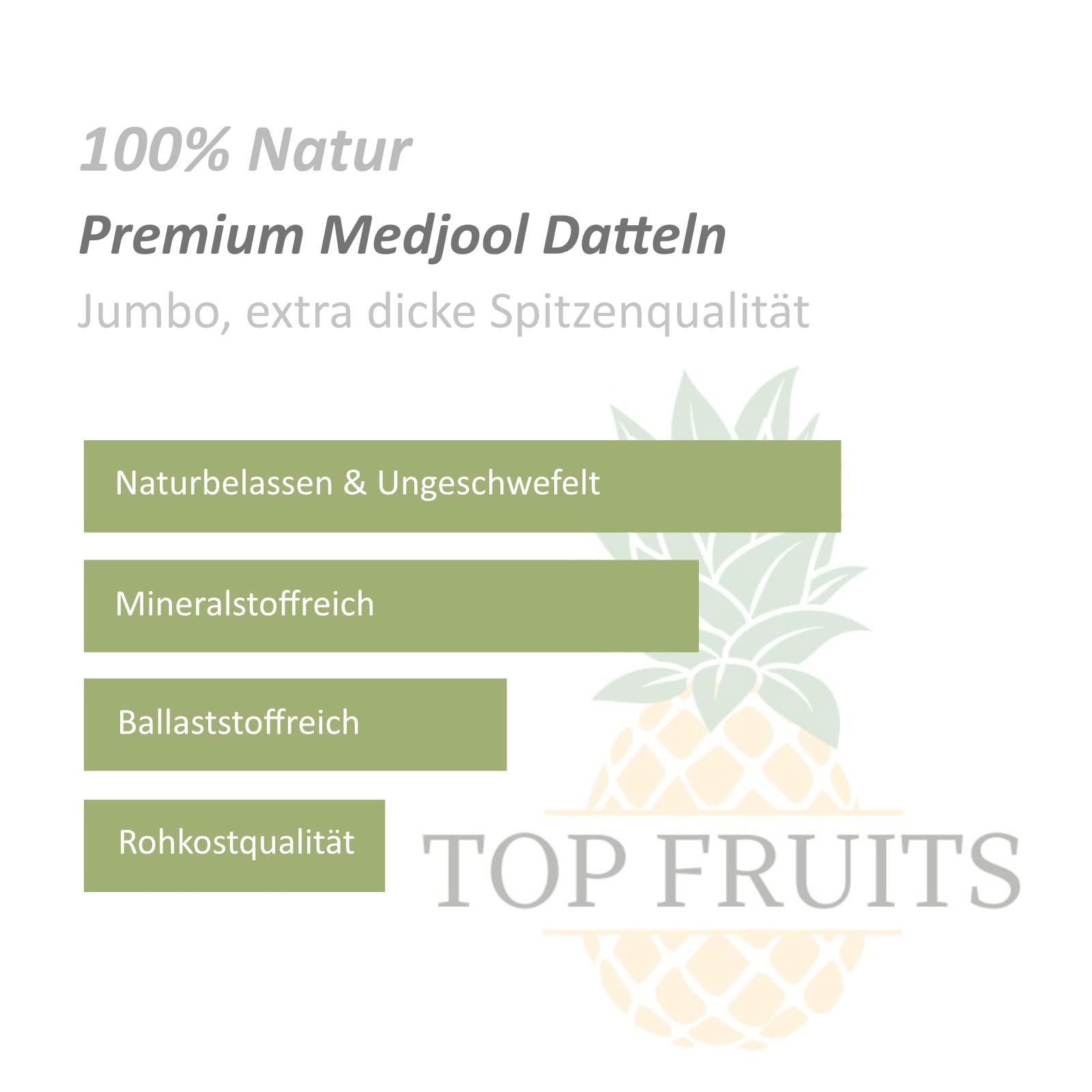 Topfruits Medjool Datteln JUMBO 5kg, Rohkost, naturbelassen, schöne Sortierung