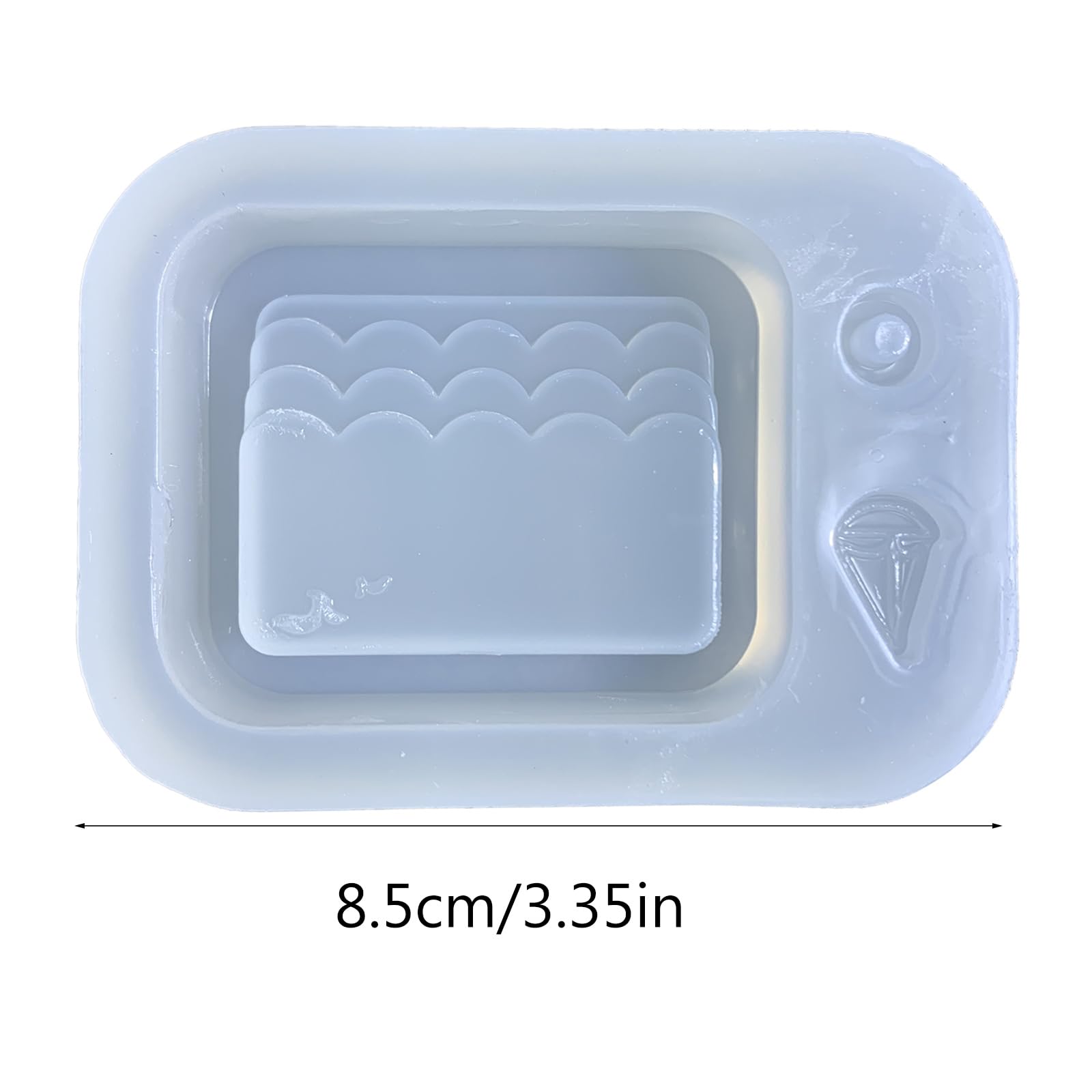 Stampo in silicone con struttura quadrata in resina epossidica, per gioielli, collane, ciondoli, strumenti per colata artigianale