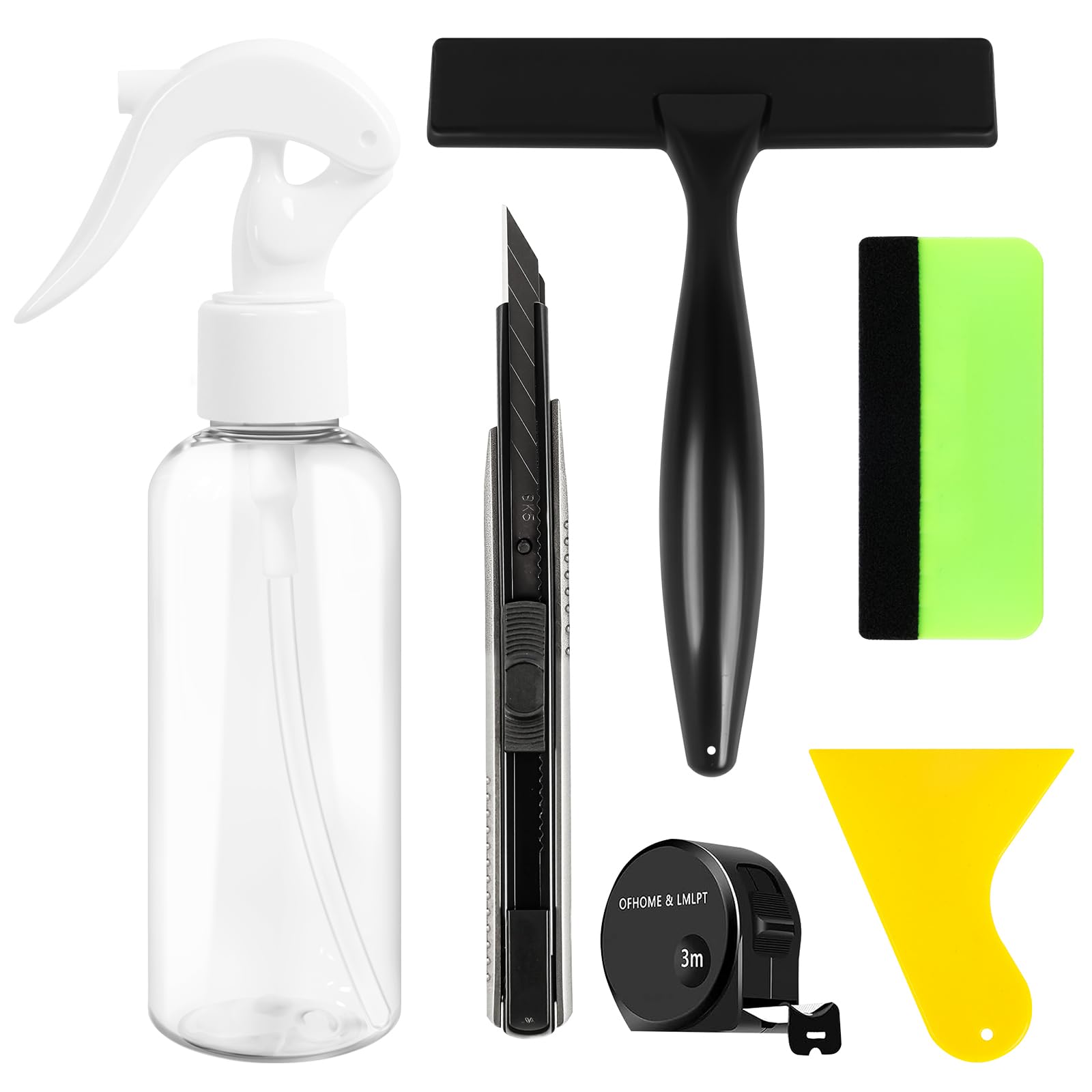 Lmlpt Window Film Tint Kit,6 Pcs Window Privacy Film Installation Tools Kit | Complete Application Tool Kit for Car & Glass Easy to Apply Window Tinting Film Vinyl Wrap Application Set for Home Office