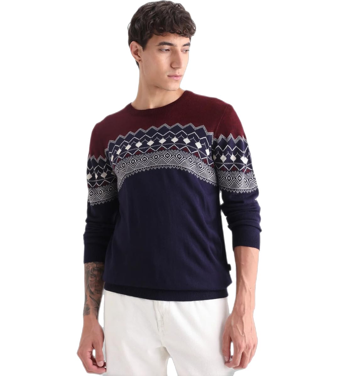 rare rabbit Relaxed fit Abstract Print Sweater-picture-28