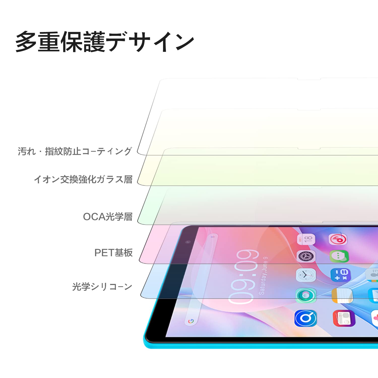 Amazon | 【2枚セット】 ALLDOCUBE iPlay50 Mini Lite 用 強化ガラス