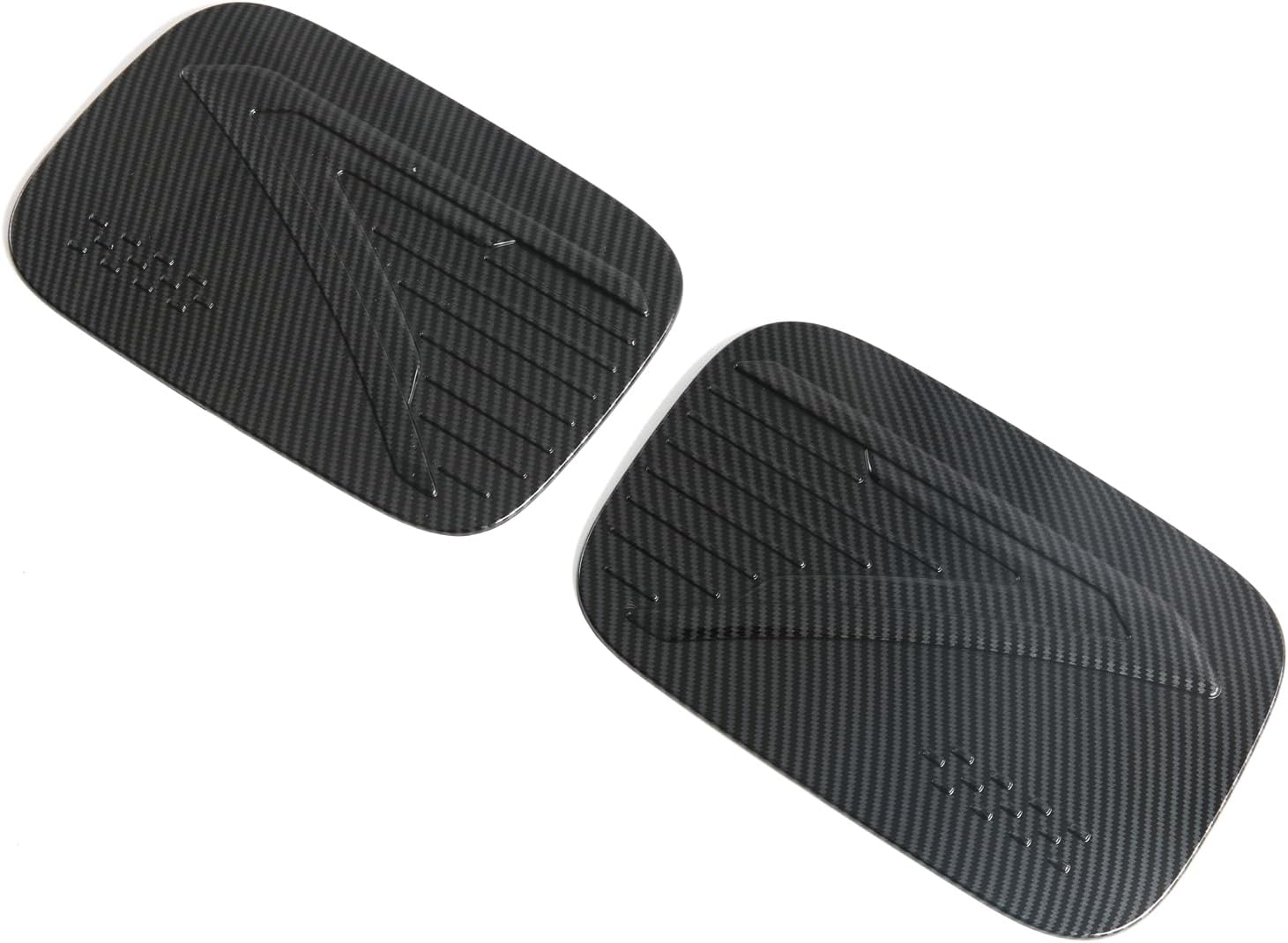 HIGH FLYING for BYD SHARK 2024 2025 Car Exterior Accessories Gas Fuel Tank Cap Overlay Cover 2pcs ABS (Carbon Fiber Style)