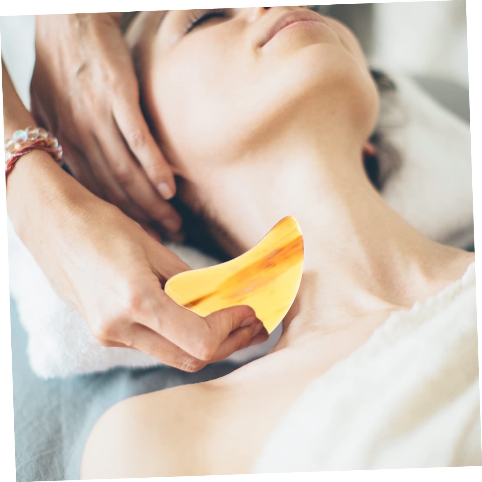 Beavorty 5 Piezas De Tablero Gua Sha Raspador Facial Portátil Suministro Doméstico Para El Facial Hecho De Material Para Masaje Corporal.