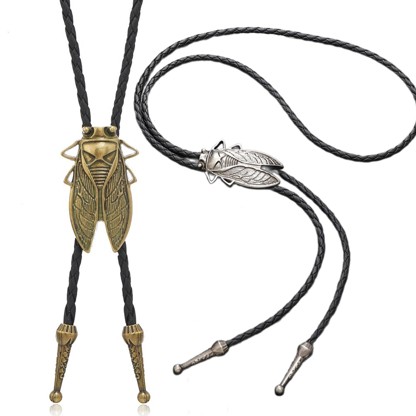 Cravatte da Cowboy, 2 Pezzi for Uomo Adulto PU Cravatta Regolabile Collana Collare