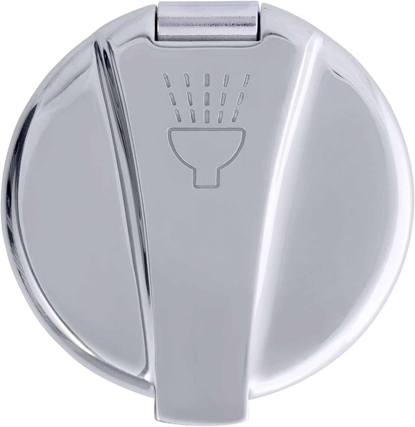 Ambassador Marine Recessed Shower- Chrome Cup with Stainless Steel Lid, Small Chrome Sprayer, 6' Black Rubber Hose - 136-0040-CP-W