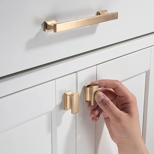 Miniatura 9 de TUNNY Paquete de 10 manijas clásicas rectangulares sólidas para gabinete, 5 pulgadas5.039 in de distancia entre tornillos, manijas de hardware negro