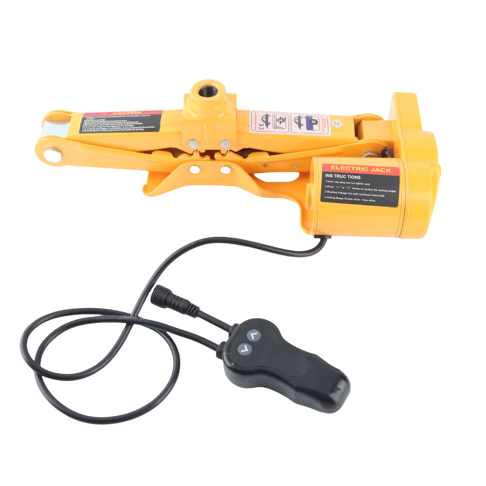 Keenso Podnośnik Elektryczny 3 Tony 12 V DC Podnośnik Elektryczny Samochodowy z Przyciskiem Sterowanie Zasięg Podnoszenia od 12 do 35 Cm Przenośna Walizka do Przechowywania SUV-a Van Garaż Przydrożna