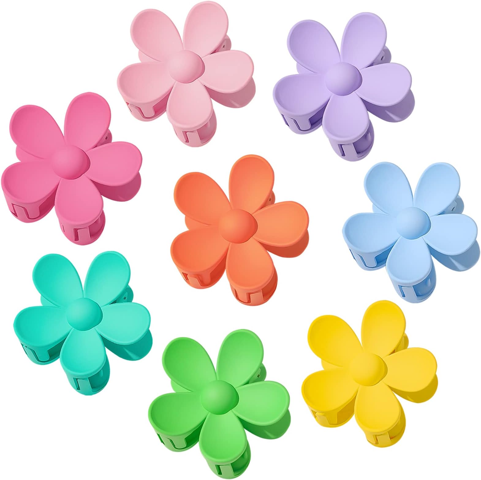 Flower Hair Clips, Matte Flower Claw Clips for Women Girls Thick Hair, Dasiy Hair Clips, Non Slip Strong Hold for Women Thin Hair, Hair Accessories for Women Girls