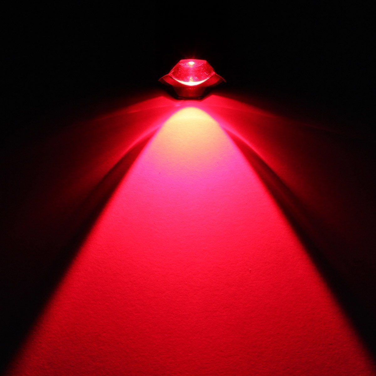 Ultrafire Linterna Luz Roja 620-630 nm Luz de Caza Roja con Regulación Continua de Intensidad, Linterna Roja de Caza de Enfoque Ajustable para Visión Nocturna, Observaciones Astronómicas