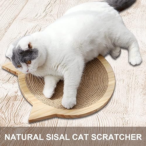Miniatura 4 de Almohadilla rascador para gatos, almohadilla rascador natural para gatos, almohadilla de sisal de alta calidad para gatos con fuertes ventosas para