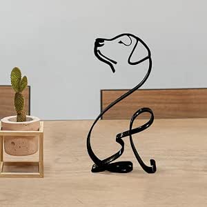 KOLYMAX Metal Cat Wall Art – Abstract Line Art Sculpture For Modern Home Decor
