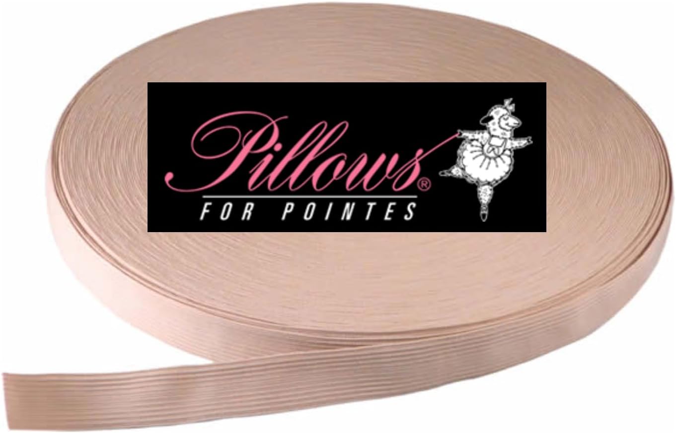 Pillows for Pointes 10 Yards Solid Pointe Shoe Elastic - Universal Pink - Image 4