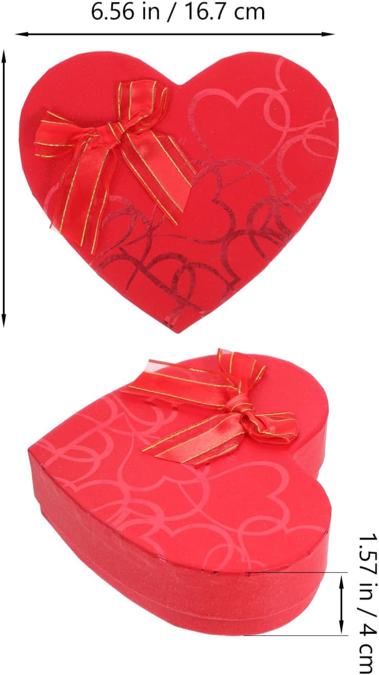OHPHCALL Versatile Empty Chocolate Boxes Heart Shape for Valentine's Day Wedding Party