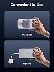 UGRREN Magnetic USB C SD 4.0 Card Reader, Portable Micro SD Card Reader Memory Card Reader Adapter for iPhone 16/15 MacBook Compatible 312MB/s SD/TF/Micro SD | Aluminium MicroSD Card Reader Adapter Compatible with iPhone 17 Air Pro Max 16 Galaxy S25 