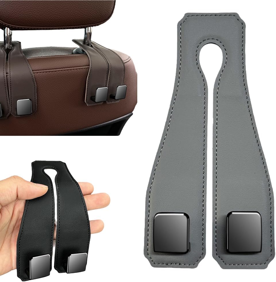 Feeon Car Headrest Hooks, 2024 Upgrade Car Seat Back