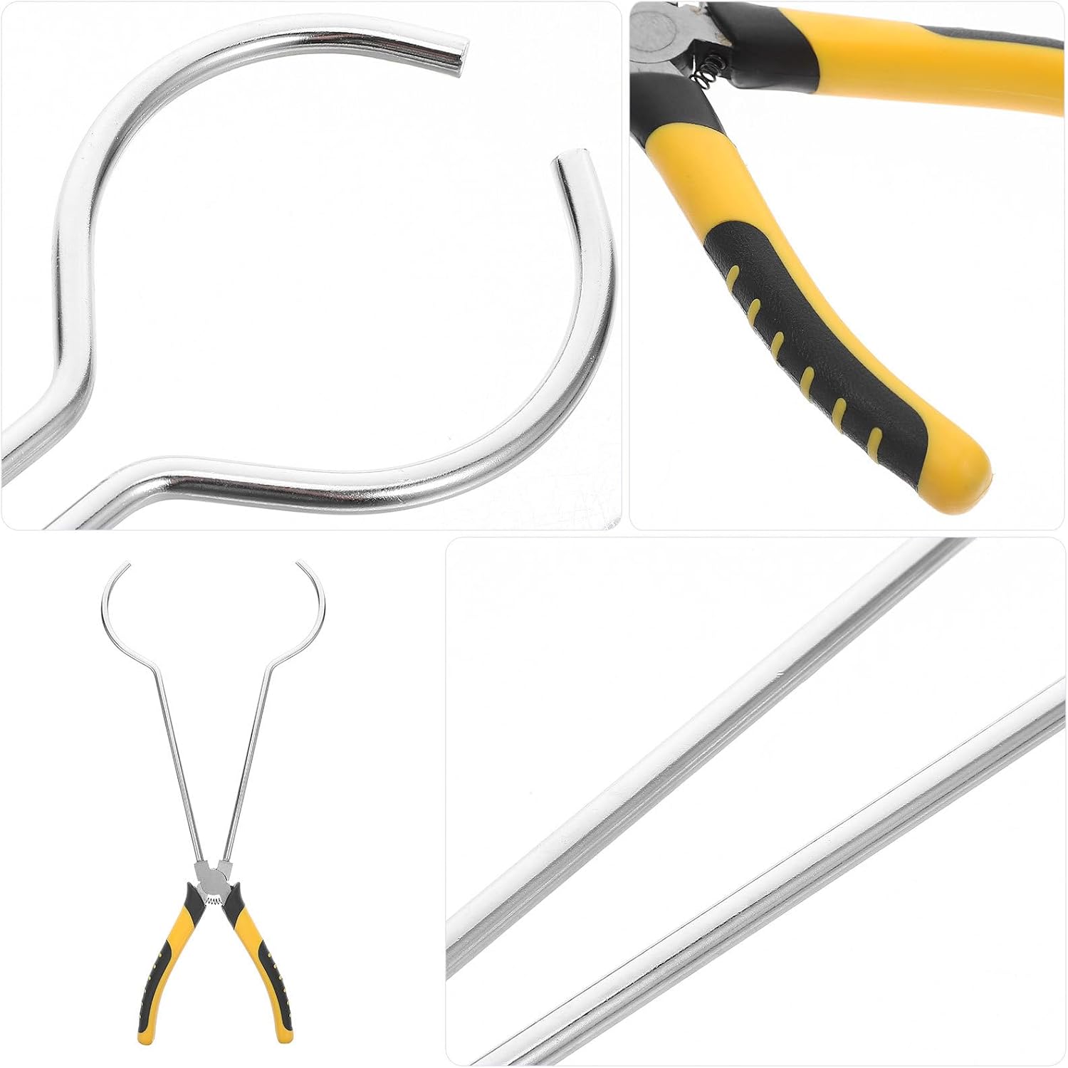 DIYEAH Crucible Tongs - Crucible Fire Pliers for Jewelry Making - Gold Refining Tools - Long Reach Pliers - Bent Nose Jewelry Tools
