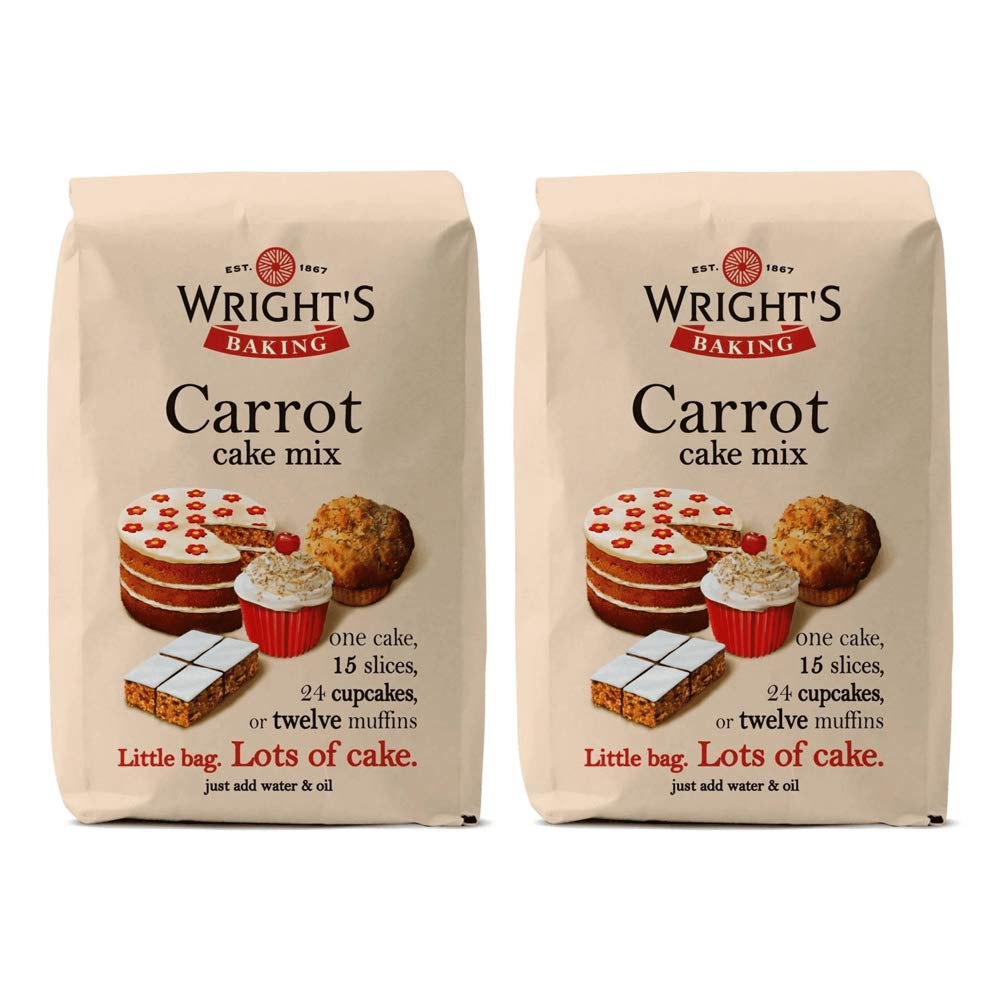Wright's Baking Carrot Cake Mix 500g (Pack of 2)