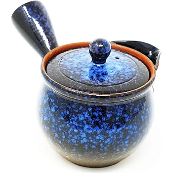 【 2020年最新急須 】湯切れ抜群の大口急須 使いやすさNo.1 / 青 瑠璃色 洗いやすい/常滑焼 きゅうす 400ml 日本製 きつさこ仕様