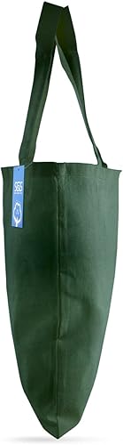 Miniatura 4 de Simply Green Solutions Bolsa reutilizable de tela de algodón para manualidades, 15 x 16 pulgadas, bolsa reutilizable con asa, paquete de 5, verde