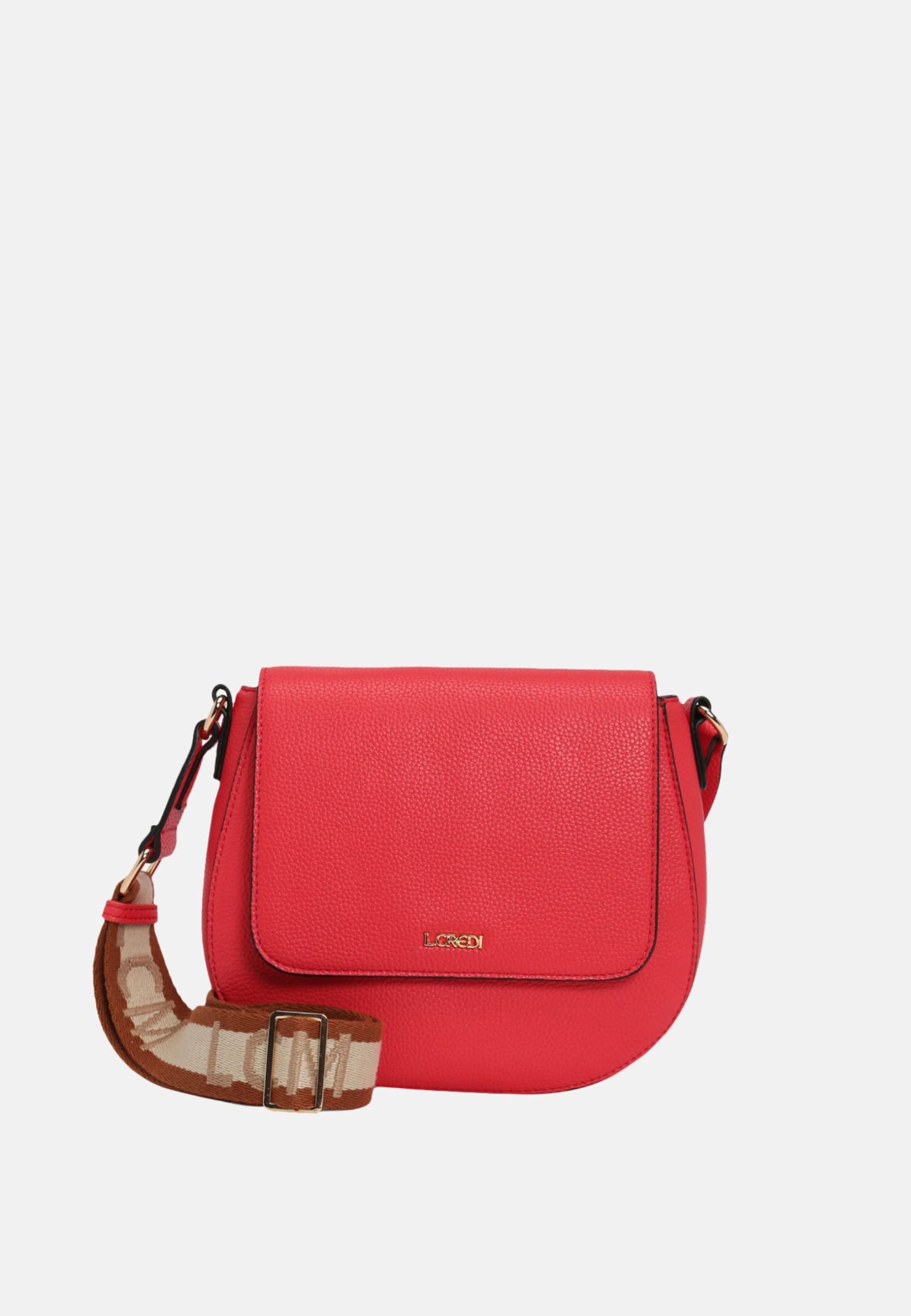 Sac à bandoulière rouge KRISTIE de L.CREDI du bureau aux sorties