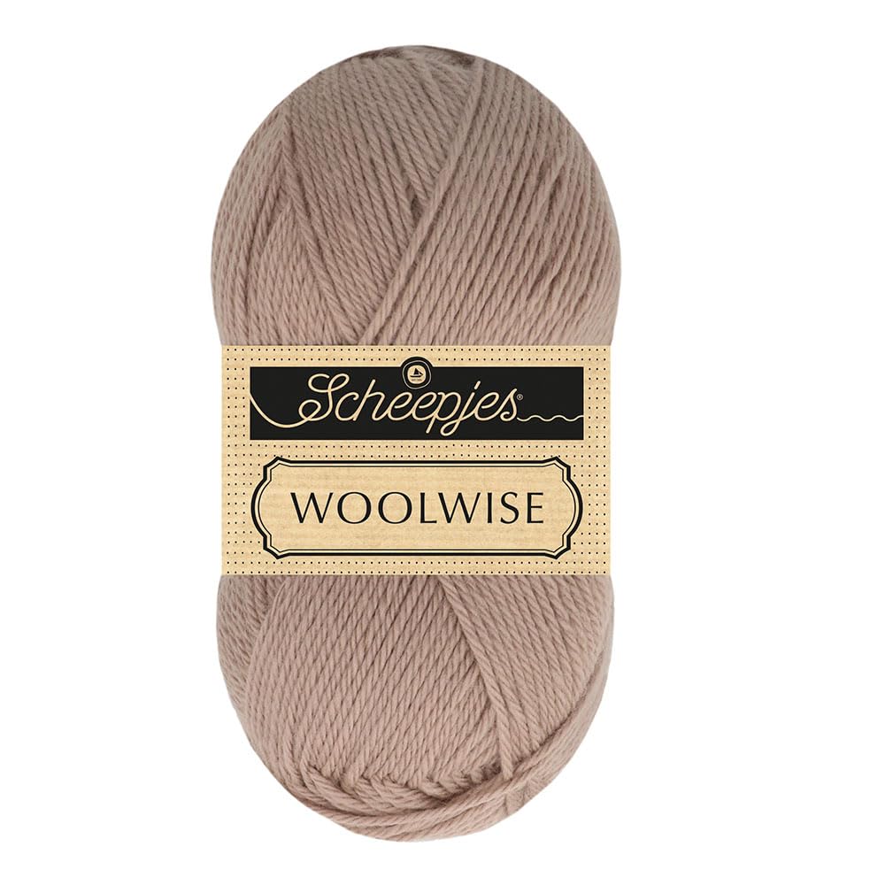 Scheepjes Woolwise 100g - 710 Pinecone, Brown Premium Merino Yarn, 1x100g