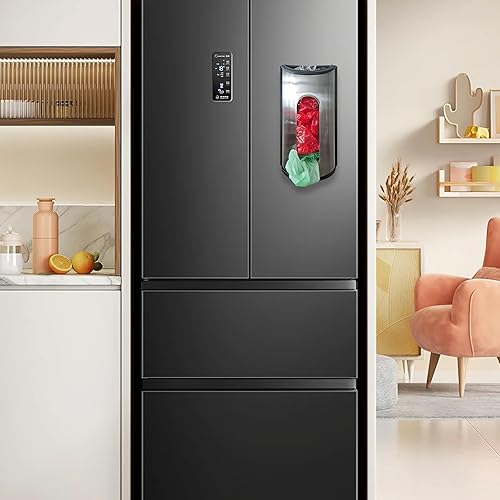 Miniatura 5 de Soporte magnético para bolsa de basura montado en la pared, soporte para bolsa de comestibles, organizador de bolsas de basura de cocina de acero