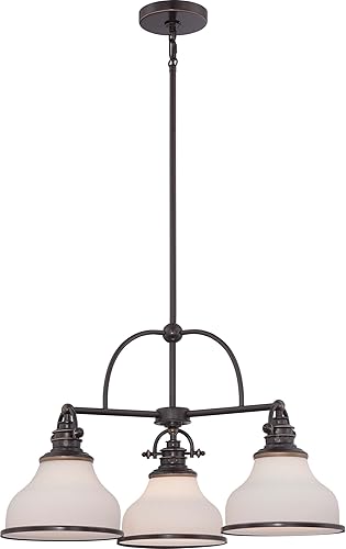 Quoizel GRT5103PN Grant - Lámpara de techo 3 luces 300 vatios bronce paladiano 160in de alto x 240in