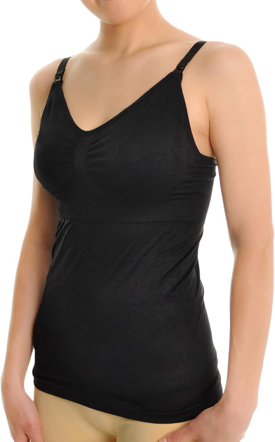 ToBeInStyle Women's 3 Pack Seamless Nursing Cami Tank Set