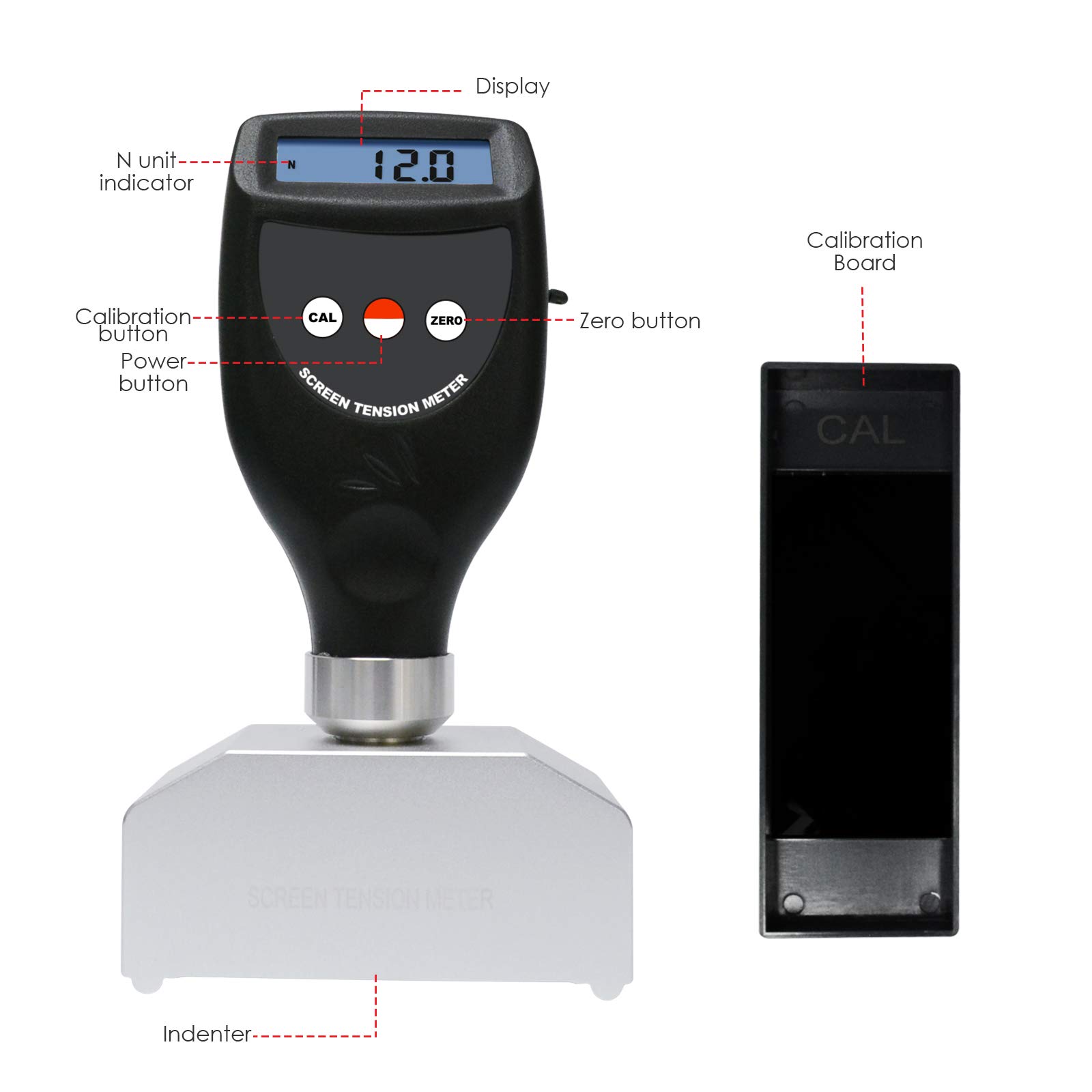 Numérique Écran Tension Mètre Testeur Obliger Newton Mesure Intervalle 7~40 N/cm pour Écran Impression Pochoir Production Qualité Assurance