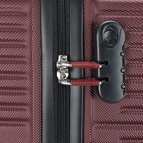 Kit 2 Malas de Viagem Executivo Swissport ABS Resistente Cadeado Giratória 360° (Vinho)