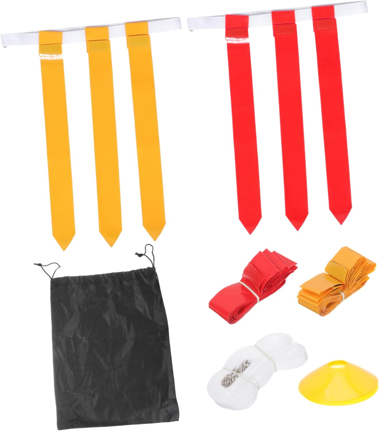 GANAZONO 1Set Adjustable Football Waist Flags with Moveable Flags Multi Use Rugby Belt for Adults for Outdoor Games and Team Fun