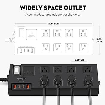 Amazon.com: Surge Protector Power Strip Waterproof, Outdoor