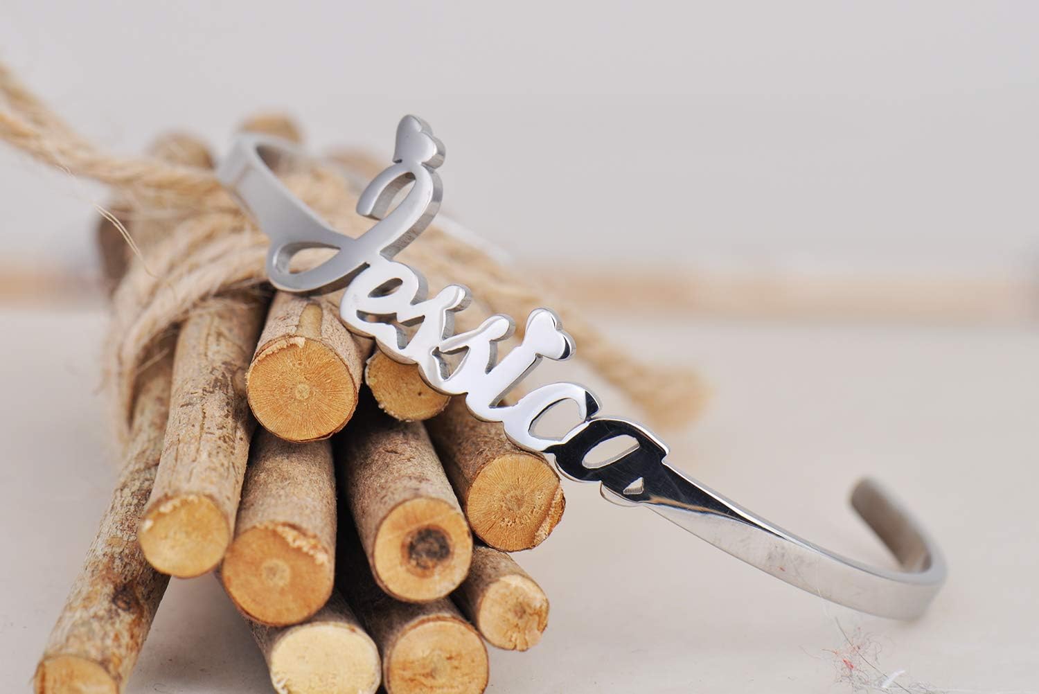 HUAN XUN Custom Bar Necklace Name Monogram Initial Name on Choker Personal Jewelry Birthday Valentine Gift