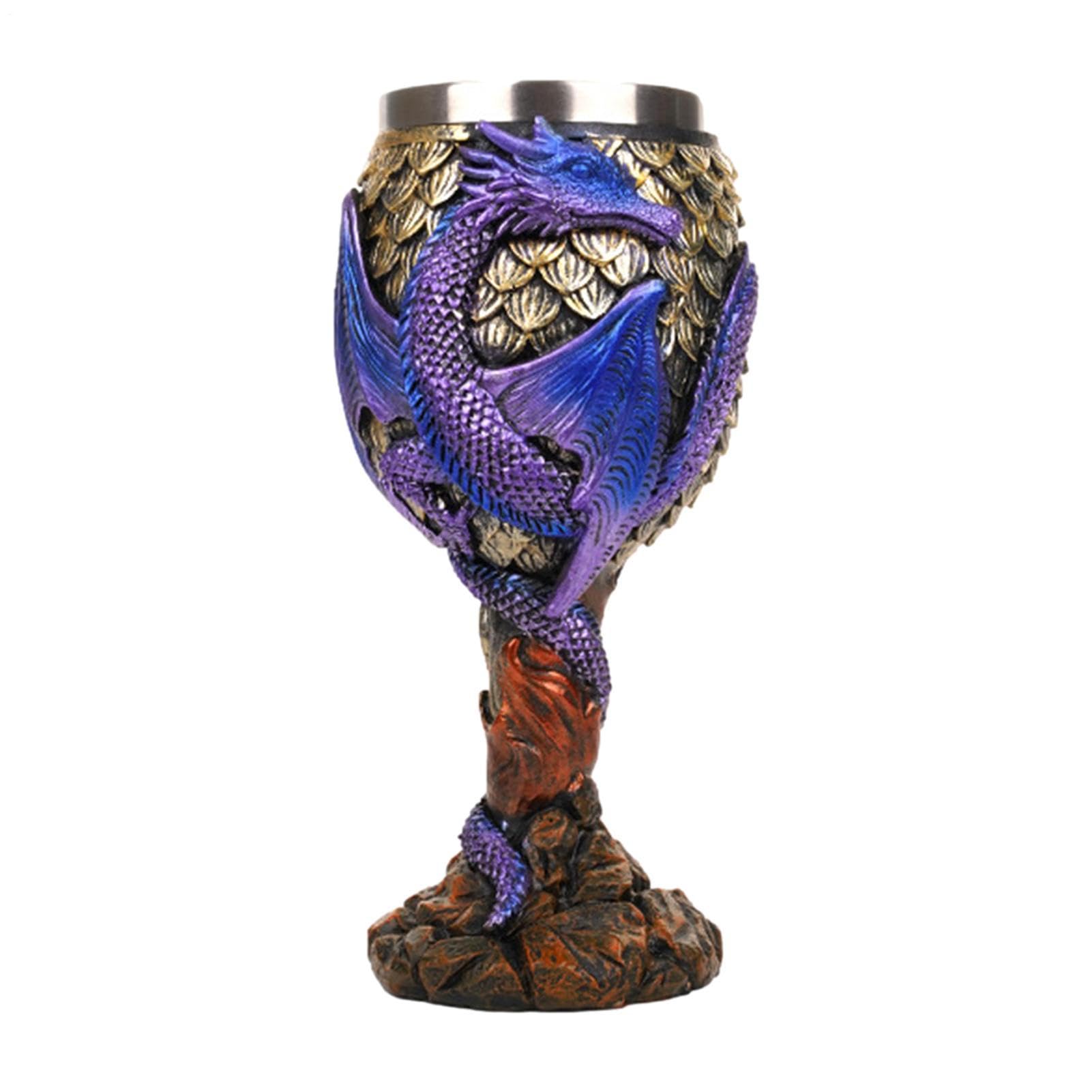 Copa de cáliz medieval higiénica que soluciona el sabor metálico en bebidas