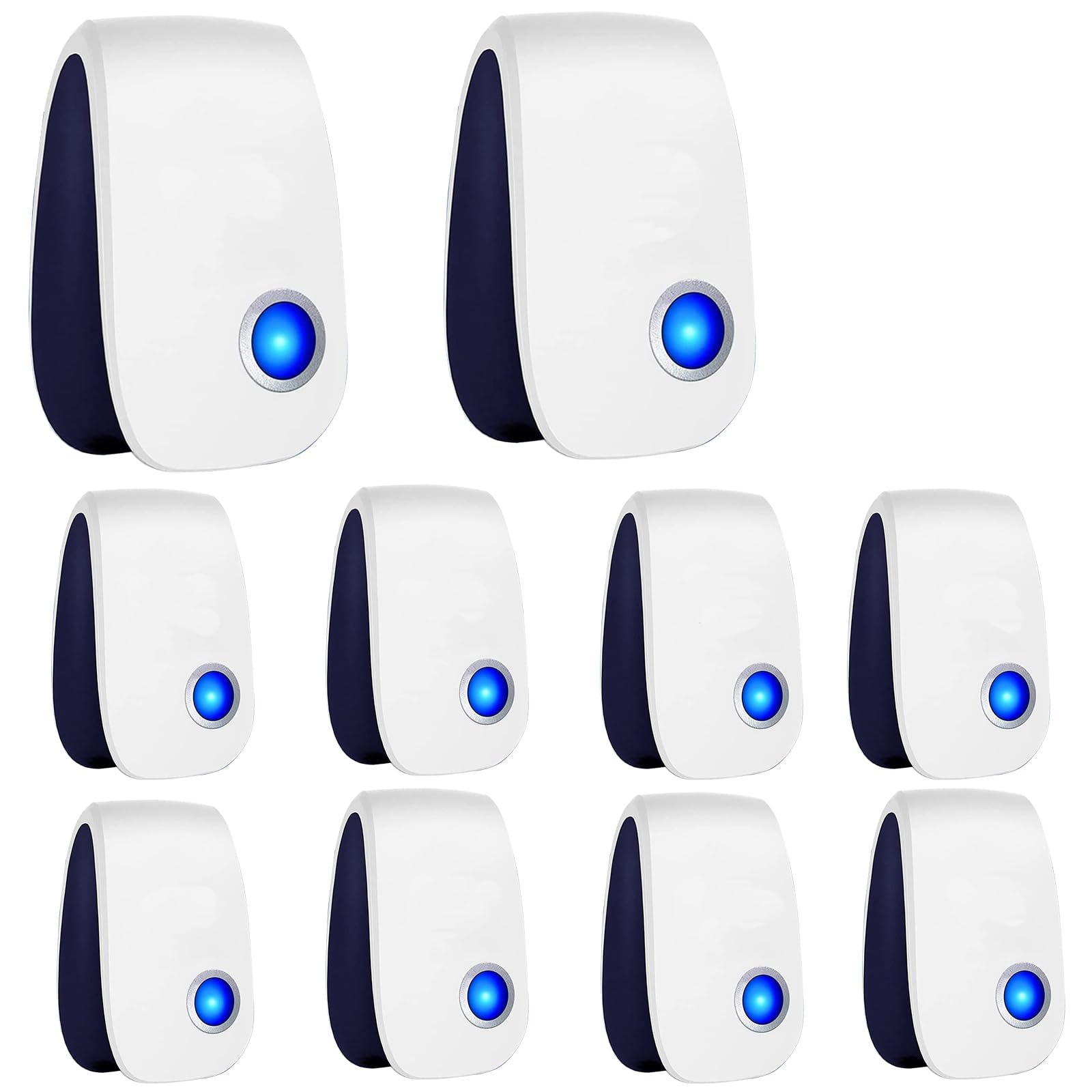 Ultrasonic Pest Control Repellent Indoor-10 Packs, Pest Control for Squirrels Spider Bugs Mosquito, Ultrasonic Repellent Plug Indoor for Mosquitoes, Electronic Plug-in Insect Repellent for House