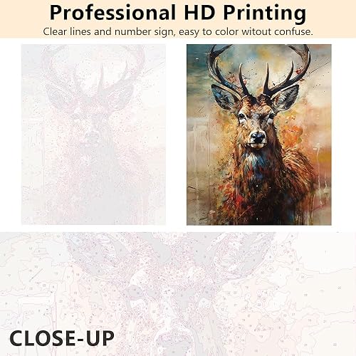 Miniatura 10 de TUMOVO Pintura por números para adultos, astronauta y pintura floral por números, kit de pintura acrílica romántica para adultos y niños, pintura