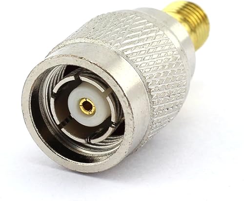 DGZZI Paquete de 2 adaptadores coaxiales RP TNC macho a SMA hembra RF conector coaxial TNC a SMA