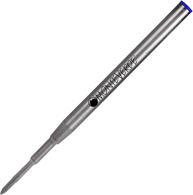 Monteverde Medium Point Capless Gel Refill for Montblanc Ballpoint Pens - Blue (Pack of 2)