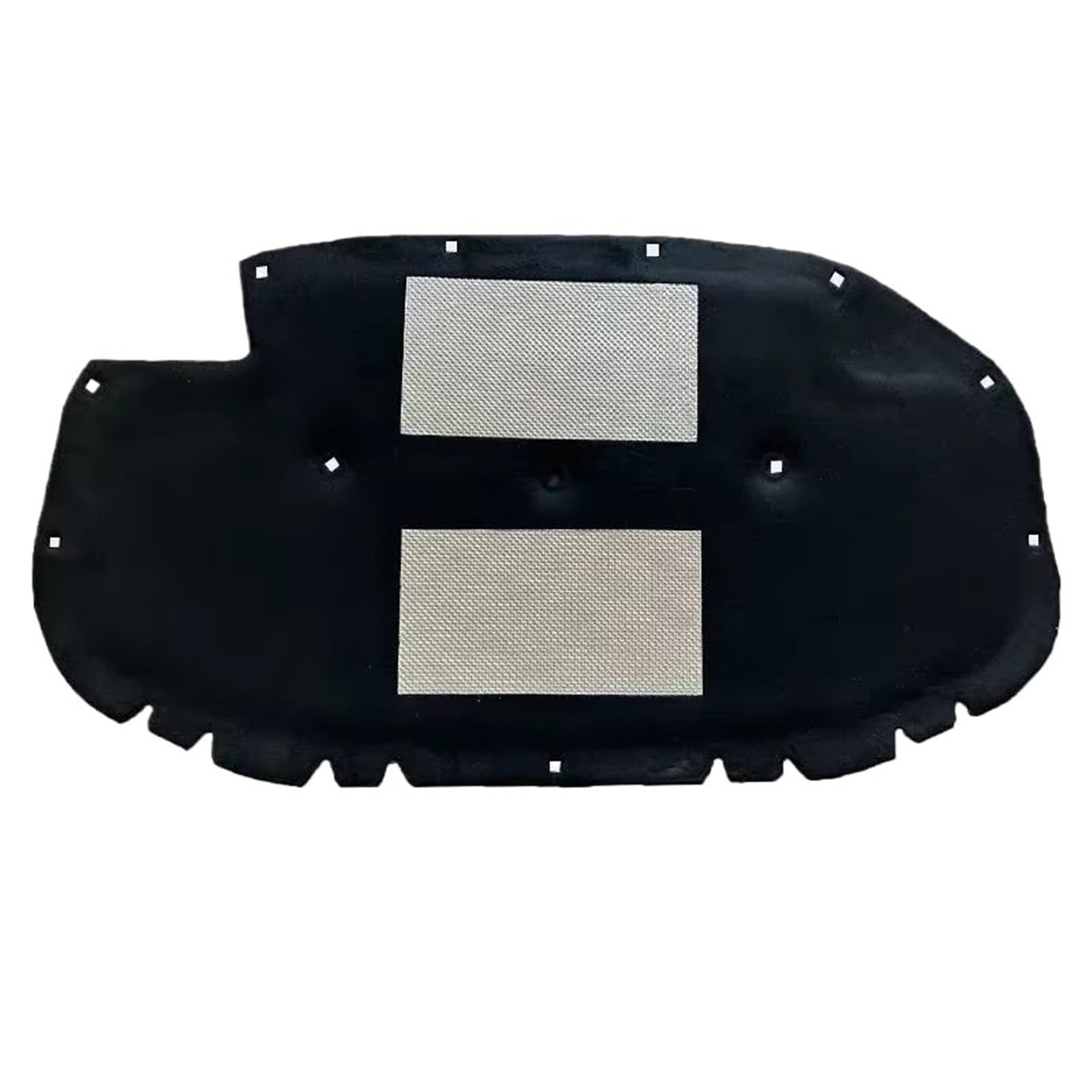 Eshgtuo 2 Piece Of Aluminum Car Bonnet Insulation Mat For Vw For Golf 7 Mk7 .5 2012~2021 Hood Sound Heat Insulation Cotton Pad Engine Insulations Mats(2 Piece Of Aluminum)