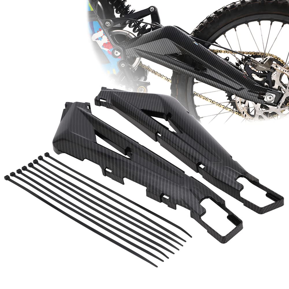 AnXin Motorcycle Swingarm Guard for Surron Carbon Fibre Rear Swing Arm Protector Covers Fit for Sur-Ron Surron X/S Electric Bike