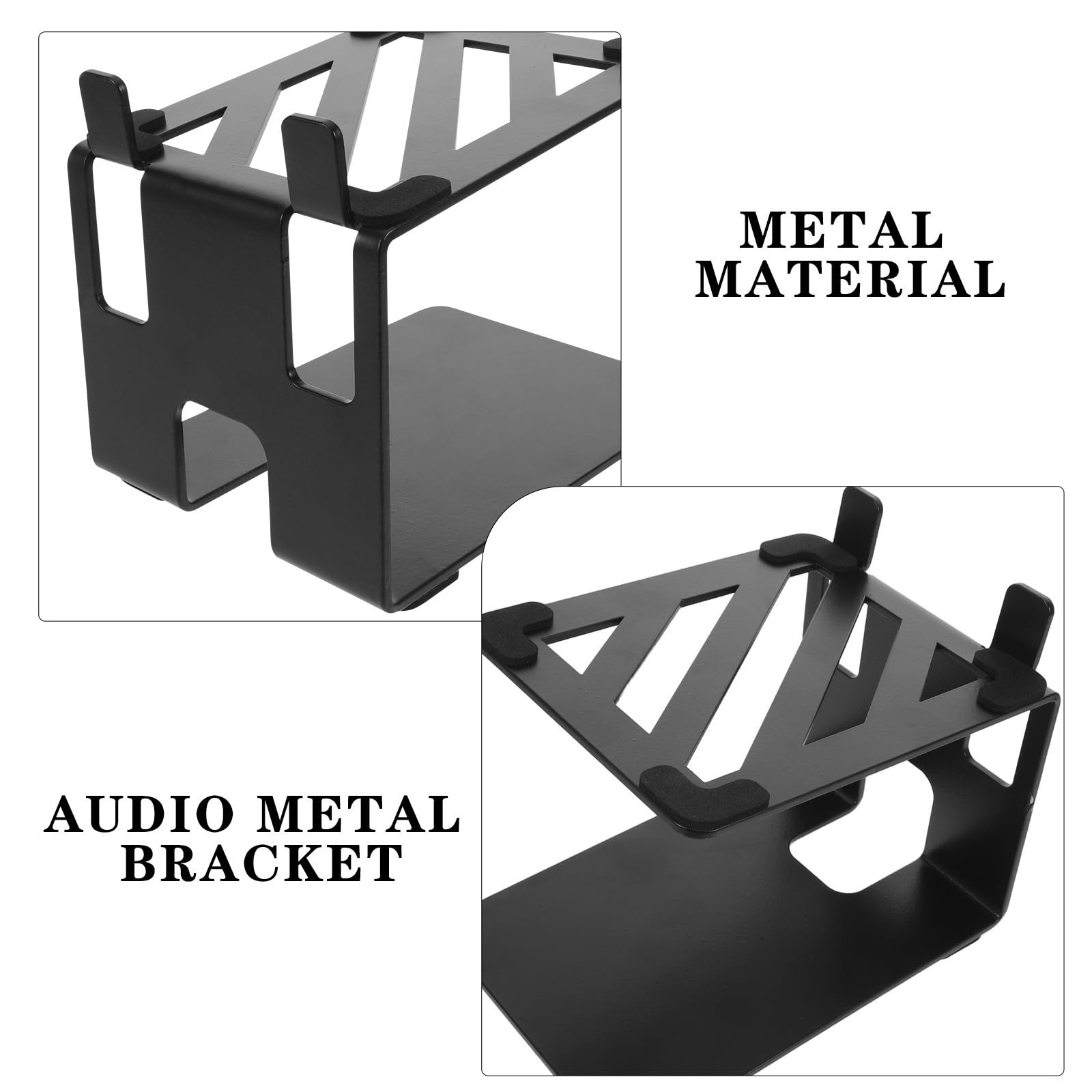 SHERCHPRY Soporte de Altavoz de Escritorio 18,5x13x14 de Hierro Negro